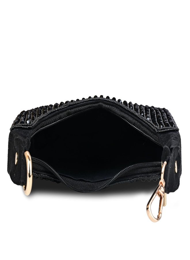 MARKQUES Black Crystal Handheld Embellished Handbag - Image 4